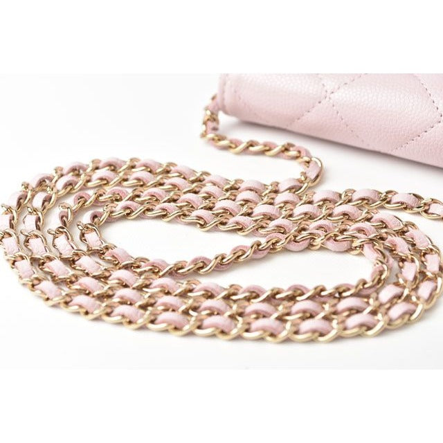 Chanel Chain Mini Wallet Accessory Pouch Ap2138 Quilted Caviar — view 7