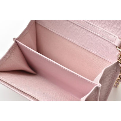 Chanel Chain Mini Wallet Accessory Pouch Ap2138 Quilted Caviar — view 9