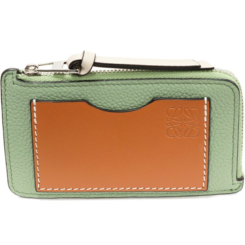 Loewe Coin Case With Card Case L-shape Zipper Fragment Case Anagram Coin Card