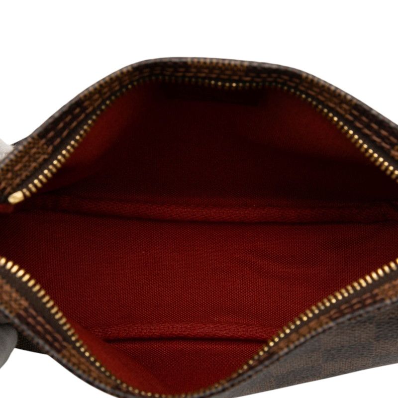 Louis Vuitton Damier Trousse Makeup Accessories Pouch Handbag N51982 Brown PVC
