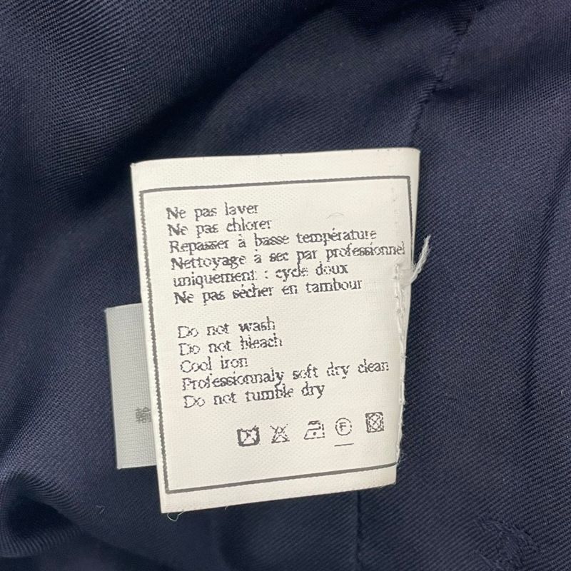 Chanel 96P Coco Button Setup Jacket Dress Wool Navy Size 40