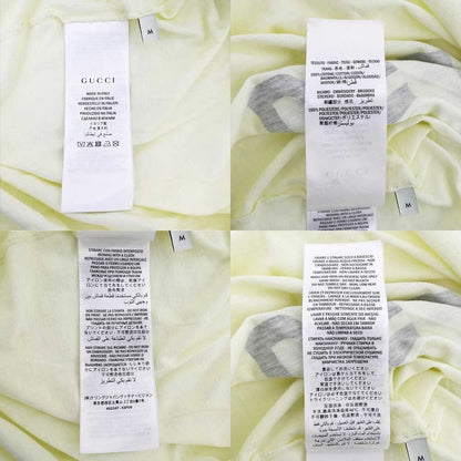 Gucci T-shirt Maison DE L'amor M Size White Sequin Logo Ladies' Clothing