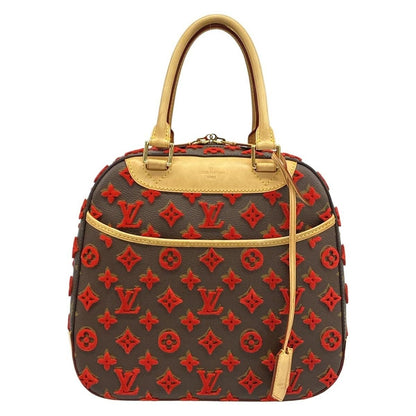 Louis Vuitton Handbag Monogram Tufting Deauville Cube Rouge
