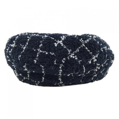 Chanel Cap Cotton White Navy — view 2