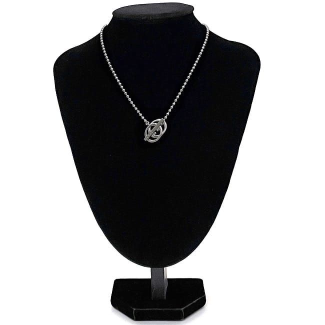 Gucci Necklace Silver Interlocking Polished Ag