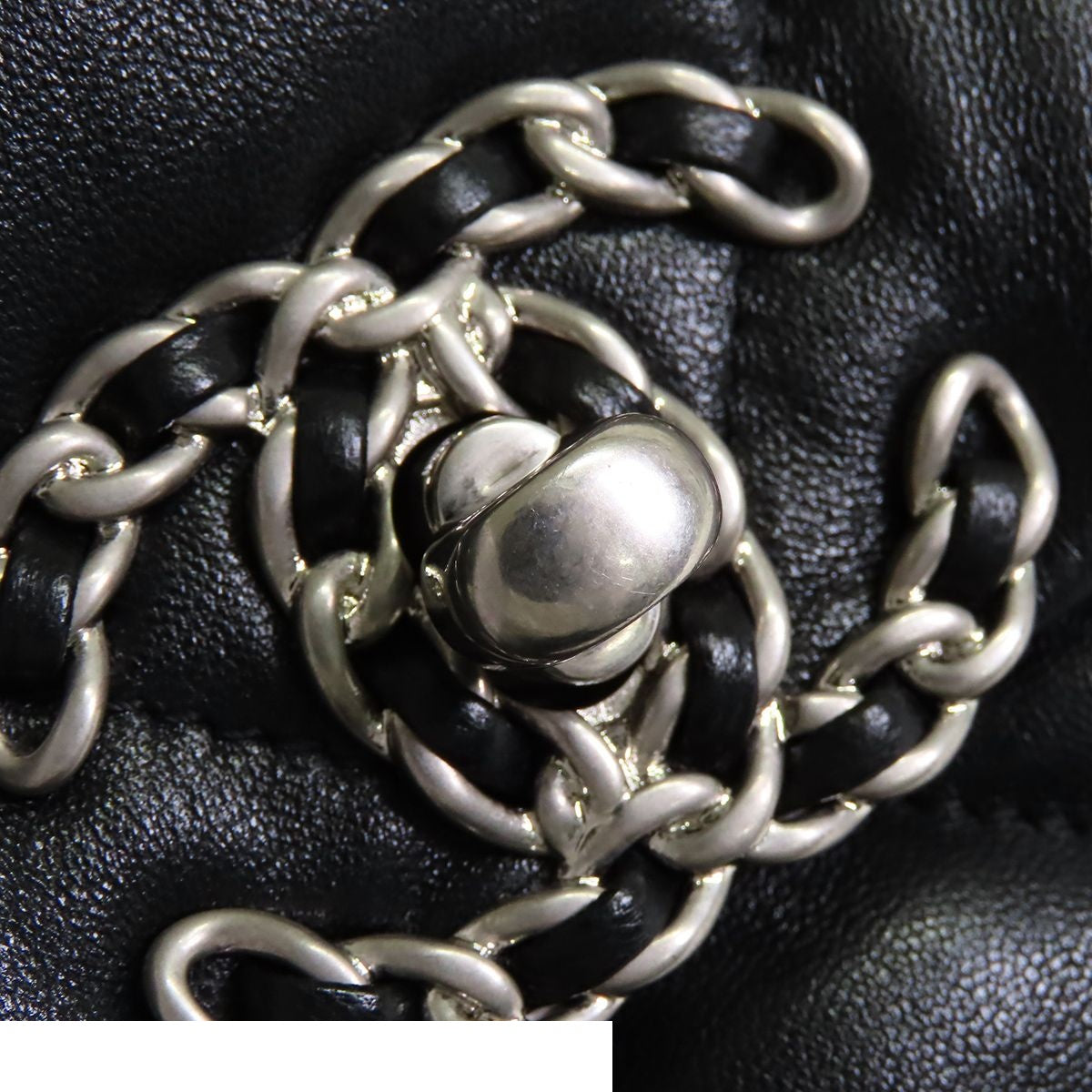 Chanel 19 Black Silver Gold Shiny Lambskin 2-Way Shoulder Bag — view 6