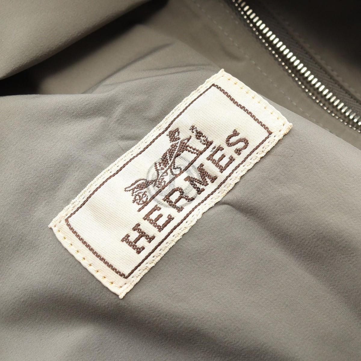 Hermes Button Jacket Nylon Leather — view 3