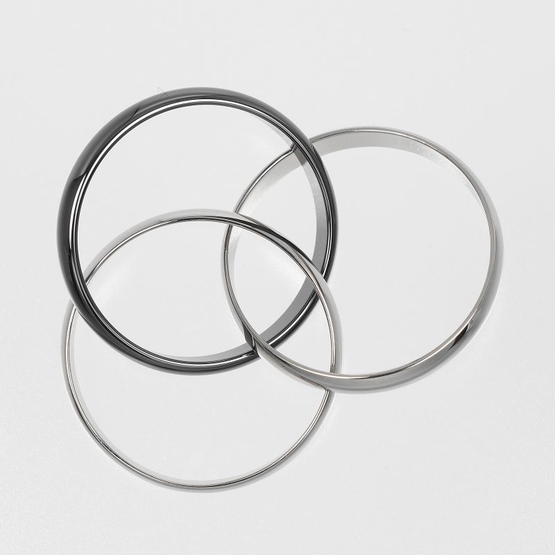 Cartier Trinity 3.4mm (0.13in) Band 18kwhite Gold X Ceramic #22 Men's 7.8g Ring