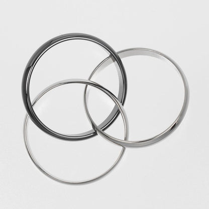 Cartier Trinity 3.4mm (0.13in) Band 18kwhite Gold X Ceramic #22 Men's 7.8g Ring