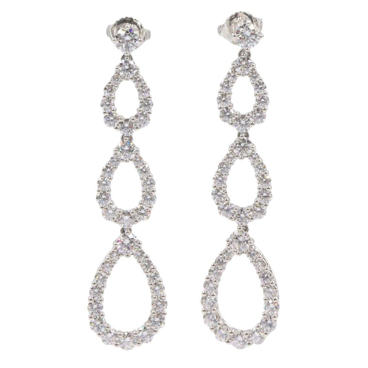 Harry Winston Earrings Tripe Lou Diamond