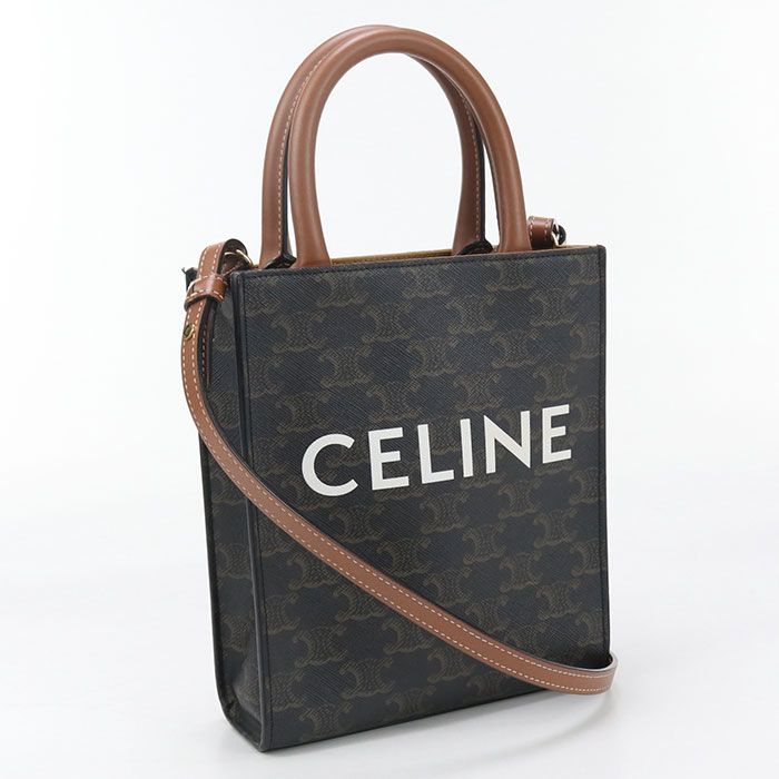 Celine Mini Vertical Cabas Triomphe Canvas Handbag Triomphe Canvas Leather Women