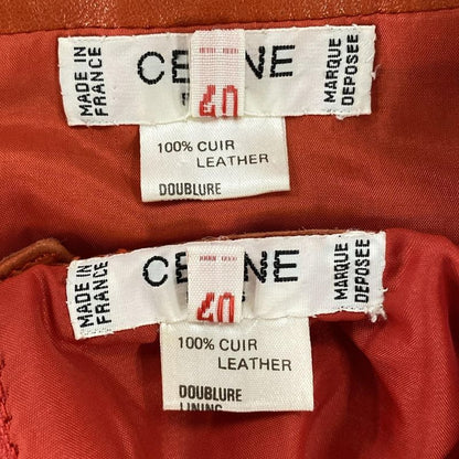 Celine Skirt Setup Women - Red Leather