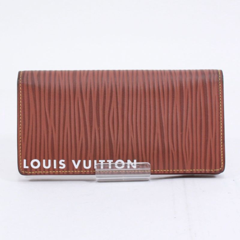 Louis Vuitton Portefeuille Brazza NM Leather Brown Wallet Silver