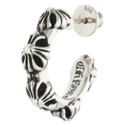 Chrome Hearts Hoop Cross Sml Band Silver Earrings