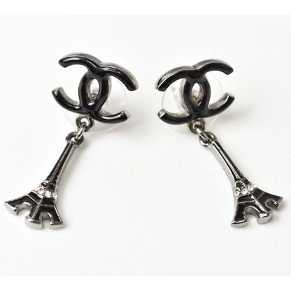 Chanel Eiffel Tower Motif in Black Silver