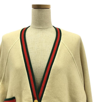 Gucci | Sherry Line Reversible Cardigan | XS | Beige Red Green | Women's