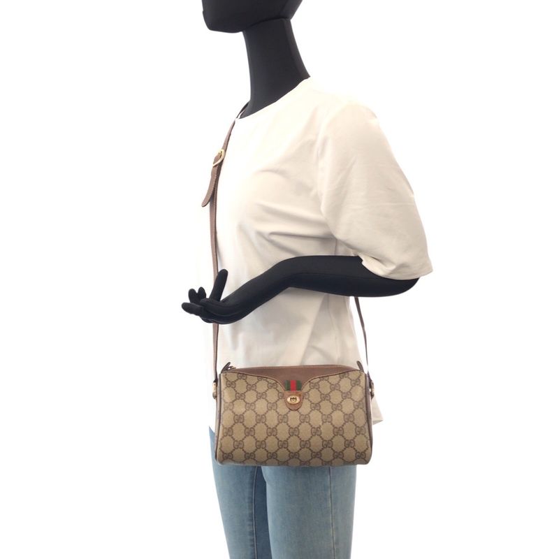 Gucci Vintage Sherry Line Beige Brown GG Supreme Canvas 001 904 2018 Shoulder