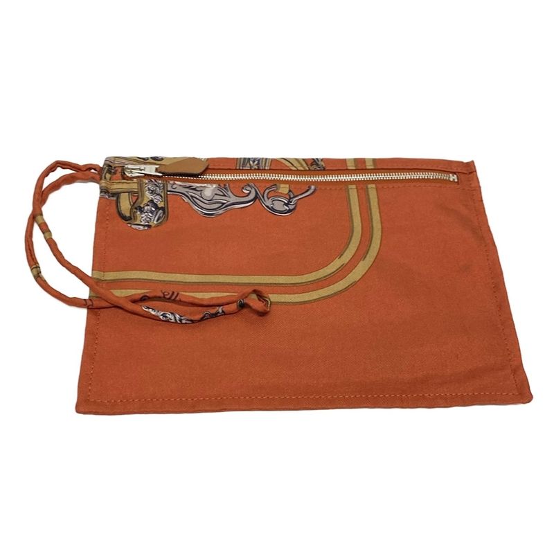 Hermes Shoulder Bag Silky City PM Orange And Beige And Multi Brides De Gala Silk