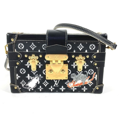 Louis Vuitton Shoulder Bag Petit Mal Leather Black