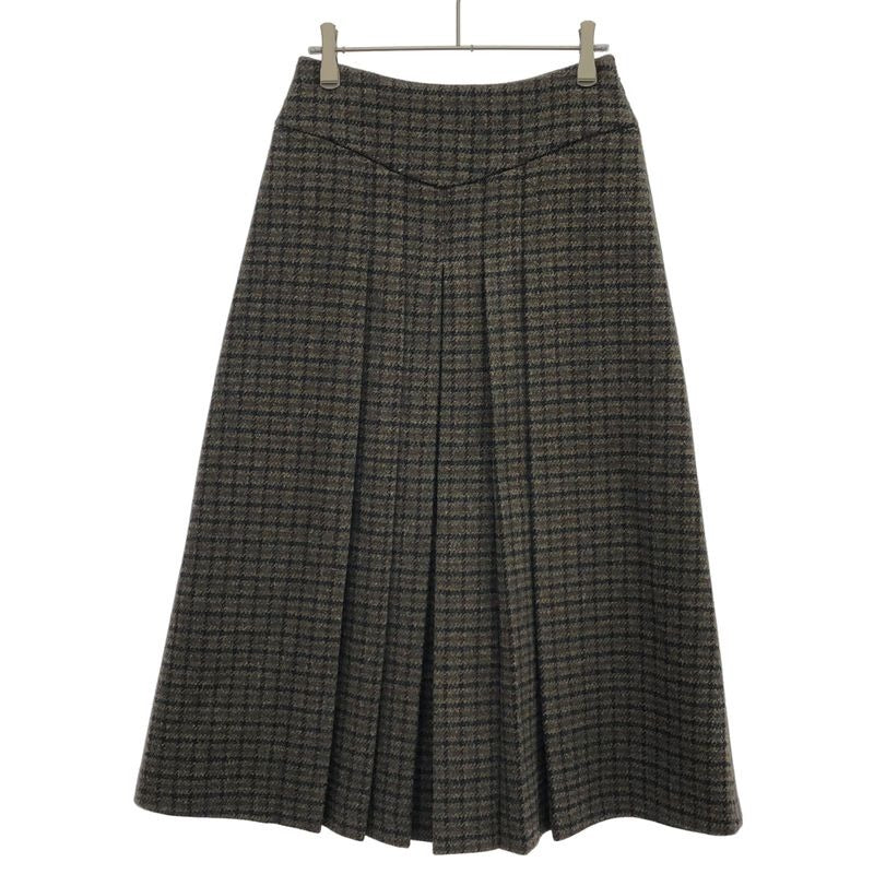 Celine Wool Check Pre-trousers Skirt 2 F Mix 36