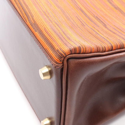 Hermes Handbag Kelly 28 Noisette Orange Calf Vibrato — view 10