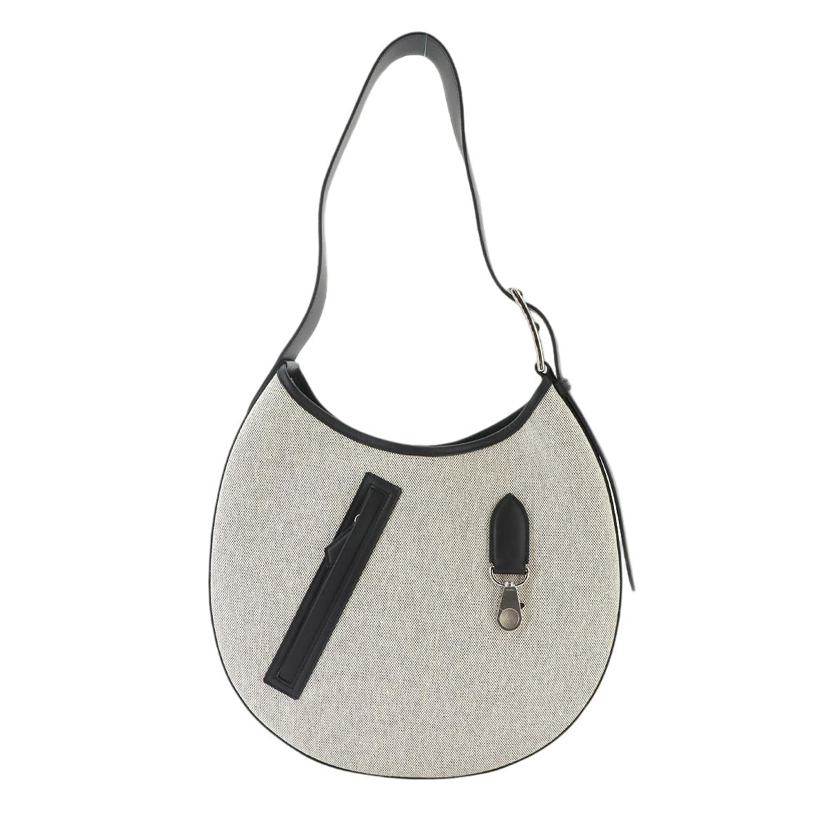 Hermes Arcon Shoulder Bag Toile H Swift Black Silver