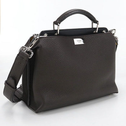 Fendi Mini Essential Peekaboo Handbag Leather