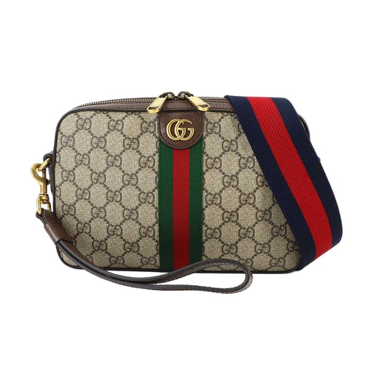 Gucci Ophidia GG Crossbody 2-Way Shoulder Clutch Supreme Canvas