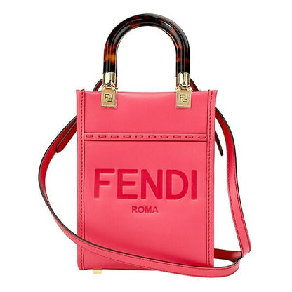 Fendi Shoulder Bag Mini Sunshine Shopper Pink