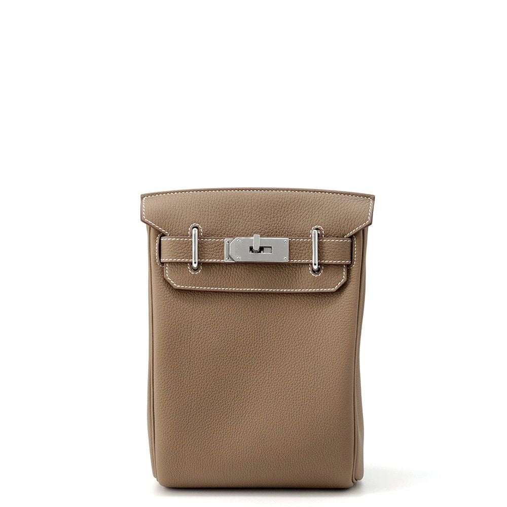 Hermes Belt Bag Kelly Hac a Dos PM Etoupe Silver Togo