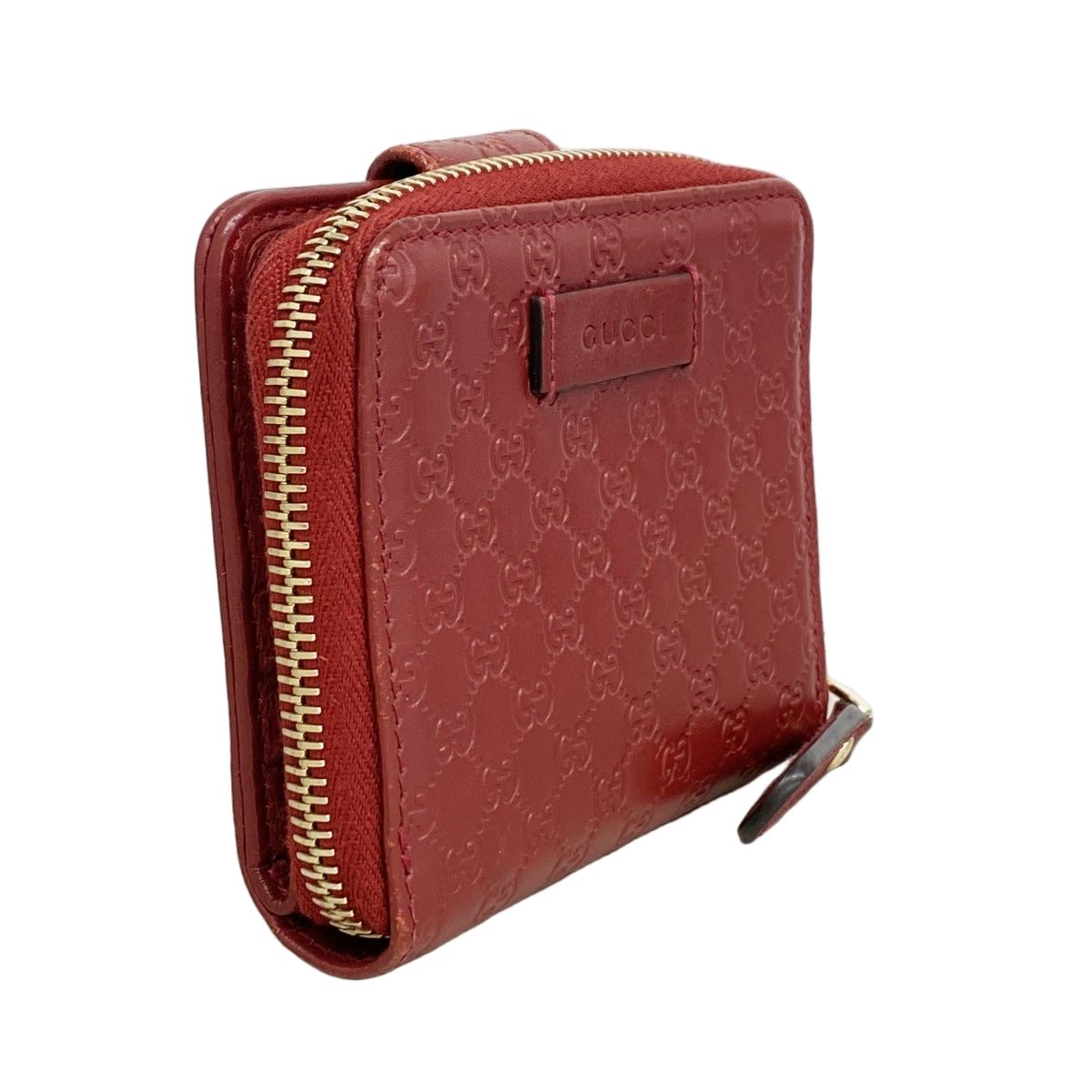 Gucci Wallet Micro Guccissima Leather Bordeaux Gold — view 2