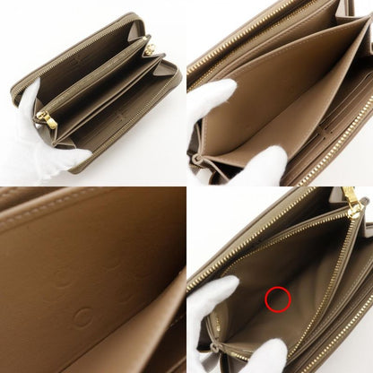 Louis Vuitton Zippy Wallet Monogram Coussin M81511 Lambskin Taupe Beige Ladies