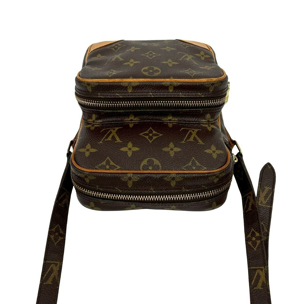 Louis Vuitton Vintage Amazon Monogram Leather Mini Shoulder Bag Pochette Brown — view 4
