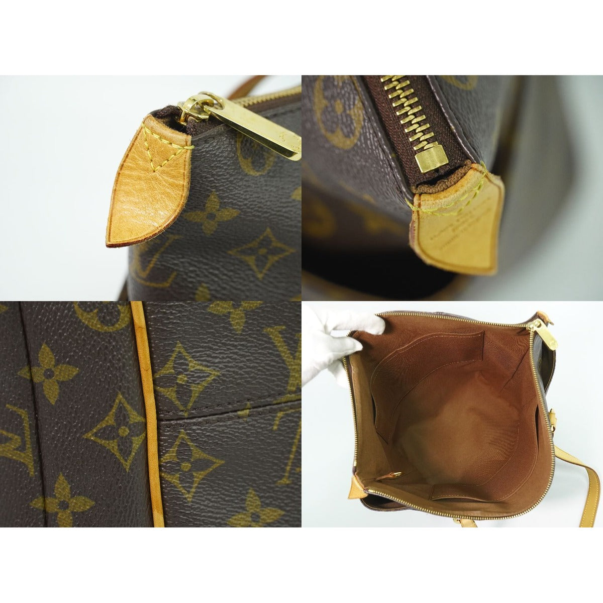Louis Vuitton LV Totally MM Monogram Tote Shoulder Bag Brown — view 7