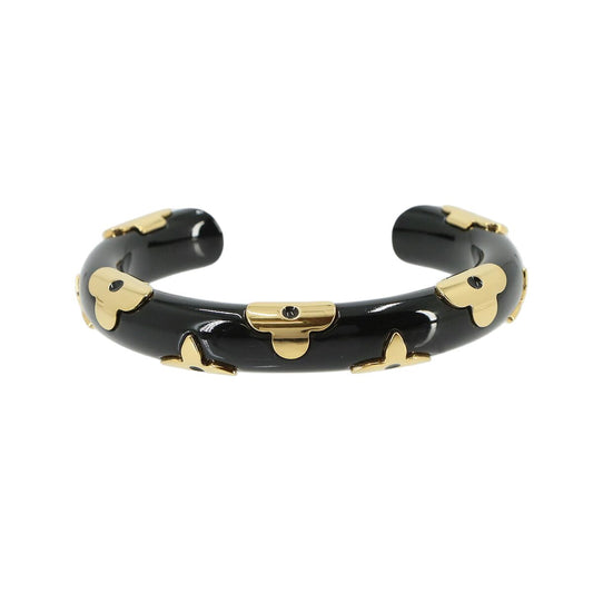Louis Vuitton Jonke Daily Monogram Bangle Black Gold Bracelet