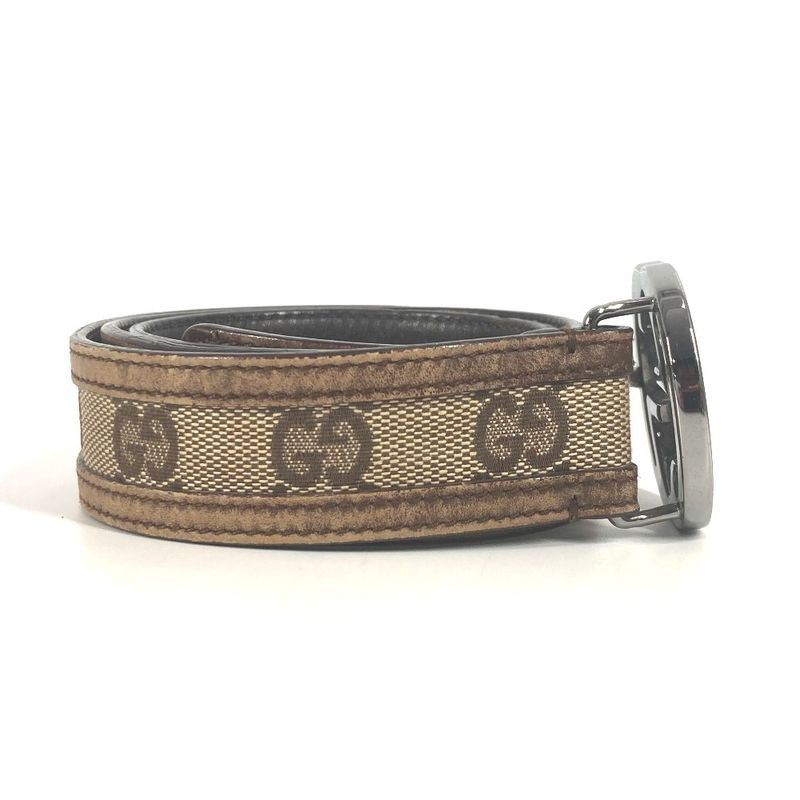 Gucci Belt GG Logo Buckle GG Canvas/leather Beige
