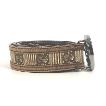 Gucci Belt GG Logo Buckle GG Canvas/leather Beige
