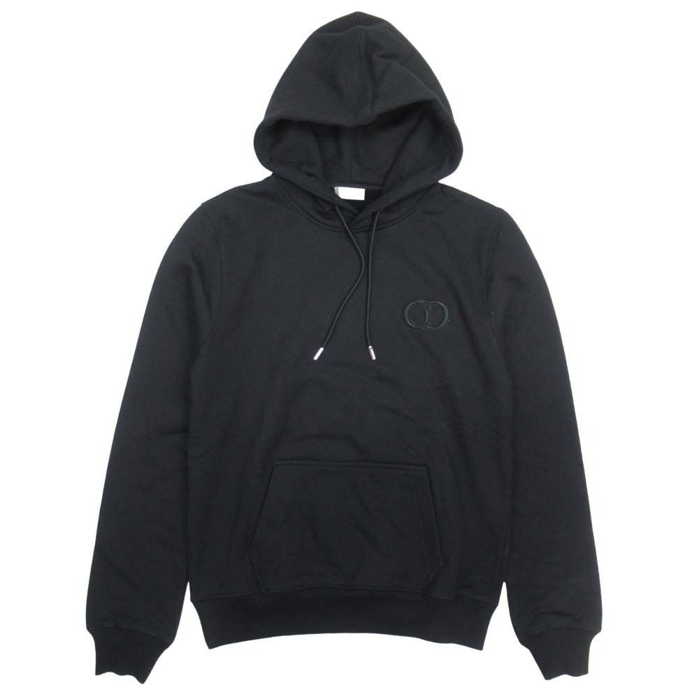 Dior Homme Cdlogo Embroidery Hoodie Sweatshirt Fleece Lining Pullover S Black