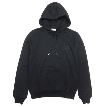 Dior Homme Cdlogo Embroidery Hoodie Sweatshirt Fleece Lining Pullover S Black