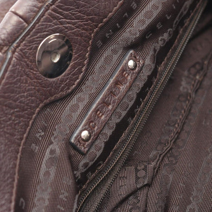 Celine Shoulder Bag Pillow Small 2-Way Dark Brown Leather Hand — view 4