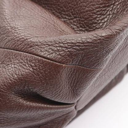 Celine Shoulder Bag Pillow Small 2-Way Dark Brown Leather Hand — view 5