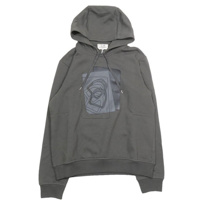 Hermes Etriers Decales Armor Detail Leather Patch Hoodie Sweatshirt Brushed
