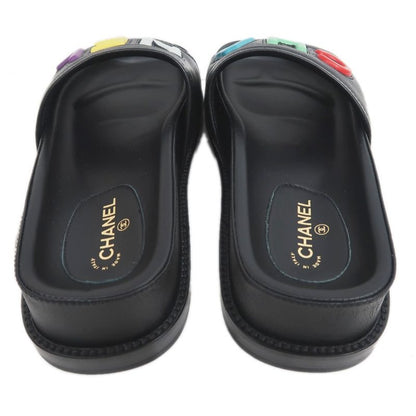 Chanel Multicolor Logo Sandals Black Size 36 C Apparel — view 6