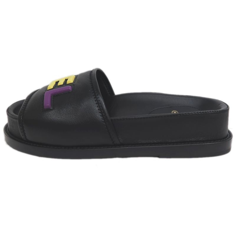 Chanel Multicolor Logo Sandals Black Size 36 C Apparel