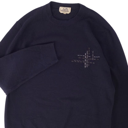 Hermes Knit 23AW Sweater Pullover Leather Knitting