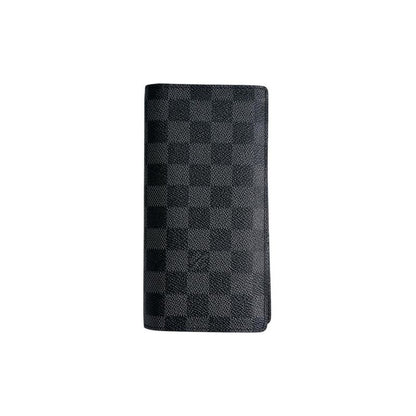 Louis Vuitton N62665 Damier Graphite Foldable Portefeuille Blazer Long Wallet