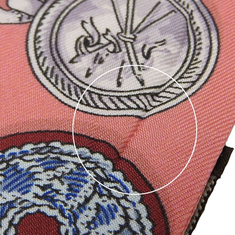 Hermes Twille Scarf 100% Silk Pink Red Blue Multicolor Small Accessories Ladies