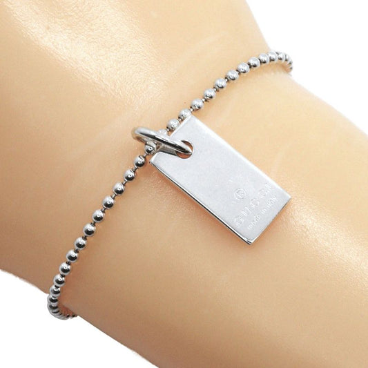 Gucci Logo Plated Silver 925 Unisex 7.0g Bracelet