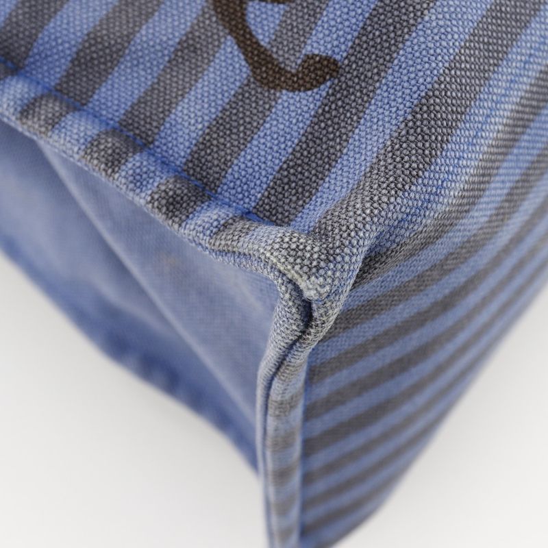 Hermes Cheveaune Canvas Blue/black Unisex Tote Bag