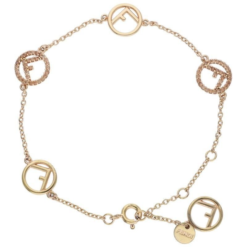 Fendi Fflogo Line Stone Bracelet